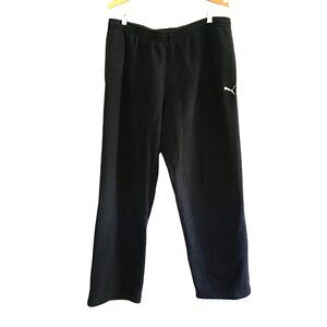 PUMA- MENS BLACK ELASTIC WAIST STRAIGHT LEG JOGGER'S SWEATPANTS SIZE LARGE